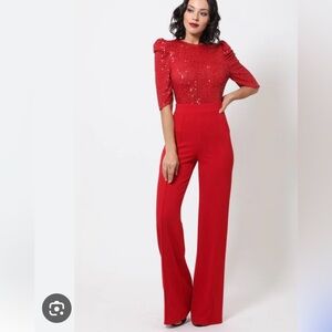Elegant Red Jumpsuit